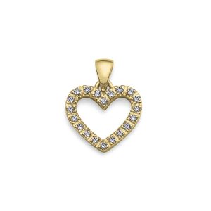 Berlock 18K- Hjärta med briljanter 0,07ct