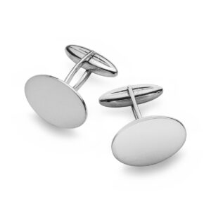 Manschettknappar Silver – Oval