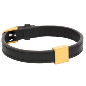 By Billgren- Läderarmband Lyon guld