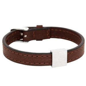 By Billgren- Läderarmband Lyon stål