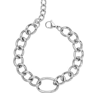 By Jolima- Stålarmband Cher chain brace silver