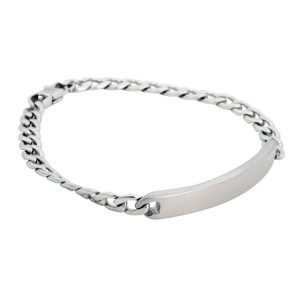 By Billgren- Stålarmband Pansar med platta stål/guld