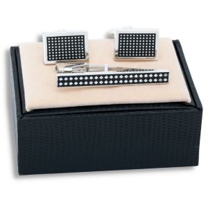 By Billgren- Set med manschettknappar och slipshållare