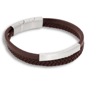 By Billgren- Läderarmband Leeroy Svart/brun