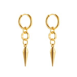 By Jolima – Stålörhänge Peak drop guld/silver