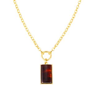 By Jolima – Halsband Como Necklace brown gold