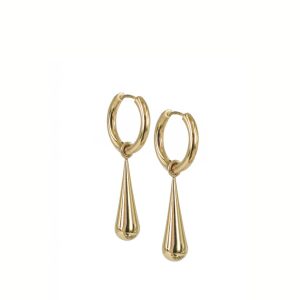 astrid&agnes – Stålörhängen Bella Hoops stål/guld