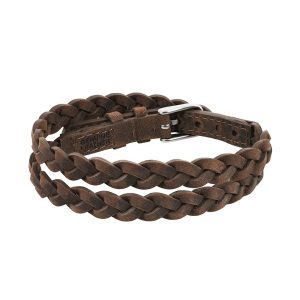 arock -Läderarmband Benji brunt/svart/blått