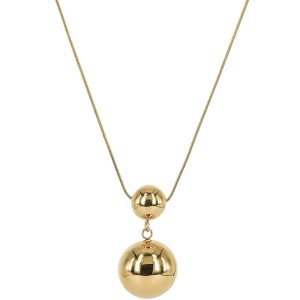 astrid&agnes – Stålhalsband Essie långt guld/stål