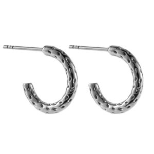 By Jolima – Stålörhänge Palma mini hoop stål/guld