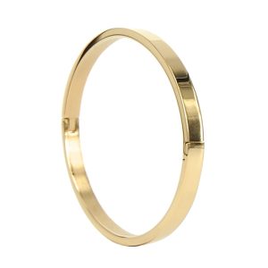 astrid&agnes – Stålarmring Kathy shiny gold