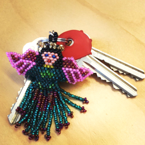 Nyckelring – Pärlade figurer