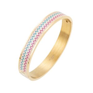 By Jolima- Stålarmring Antibes multicolour pink