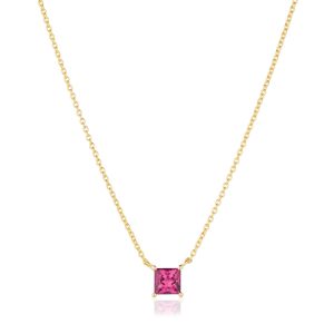 Sif Jakobs-Silverhalsband Ellera quadrato Blå/Rosa