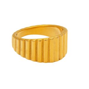 Sintridou – Stålring Ribbed golden