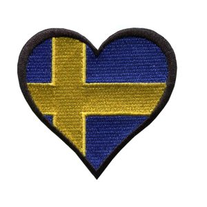 Hjärtformad Svensk Flagga Patch