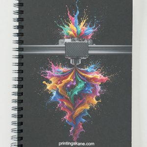 Anteckningsblock A5 svart med tryck