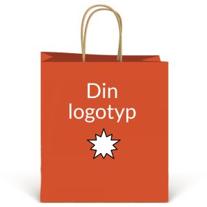 Bärkasse, shoppingkasse, papperskasse med tvinnande handtag, orange, B 19 x H 24 x D 8 cm