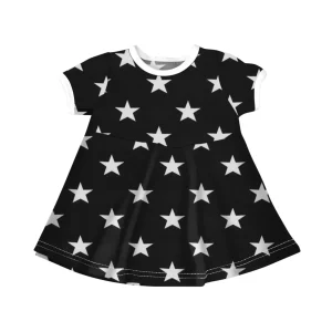 Klänning Svart Tunika Stjärna